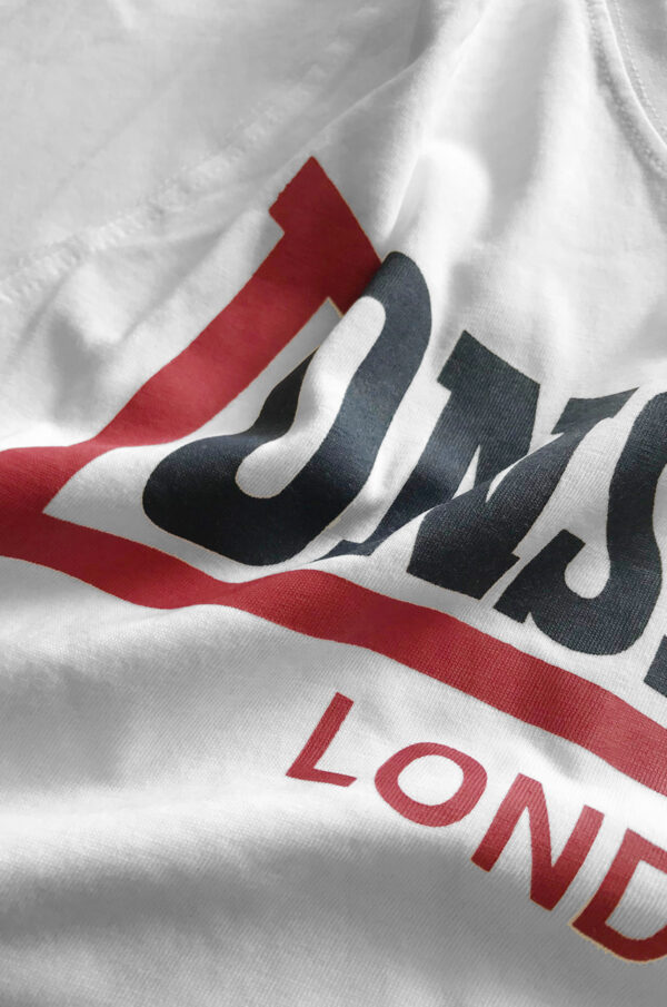 T-shirt LONSDALE LONDON TWO TONE Biały