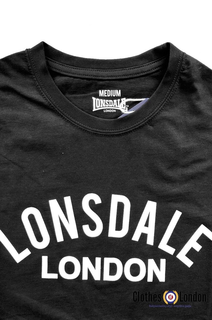 T-shirt LONSDALE LONDON BRADFIELD Czarna