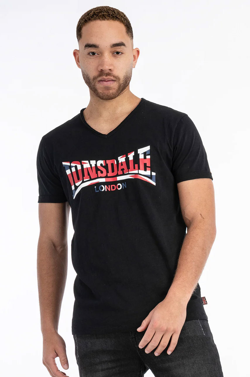 Koszulka T-shirt LONSDALE LONDON STANYDALE Czarna