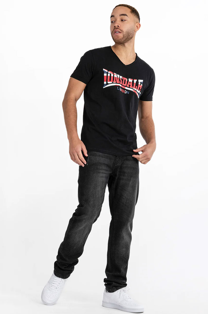 Koszulka T-shirt LONSDALE LONDON STANYDALE Czarna