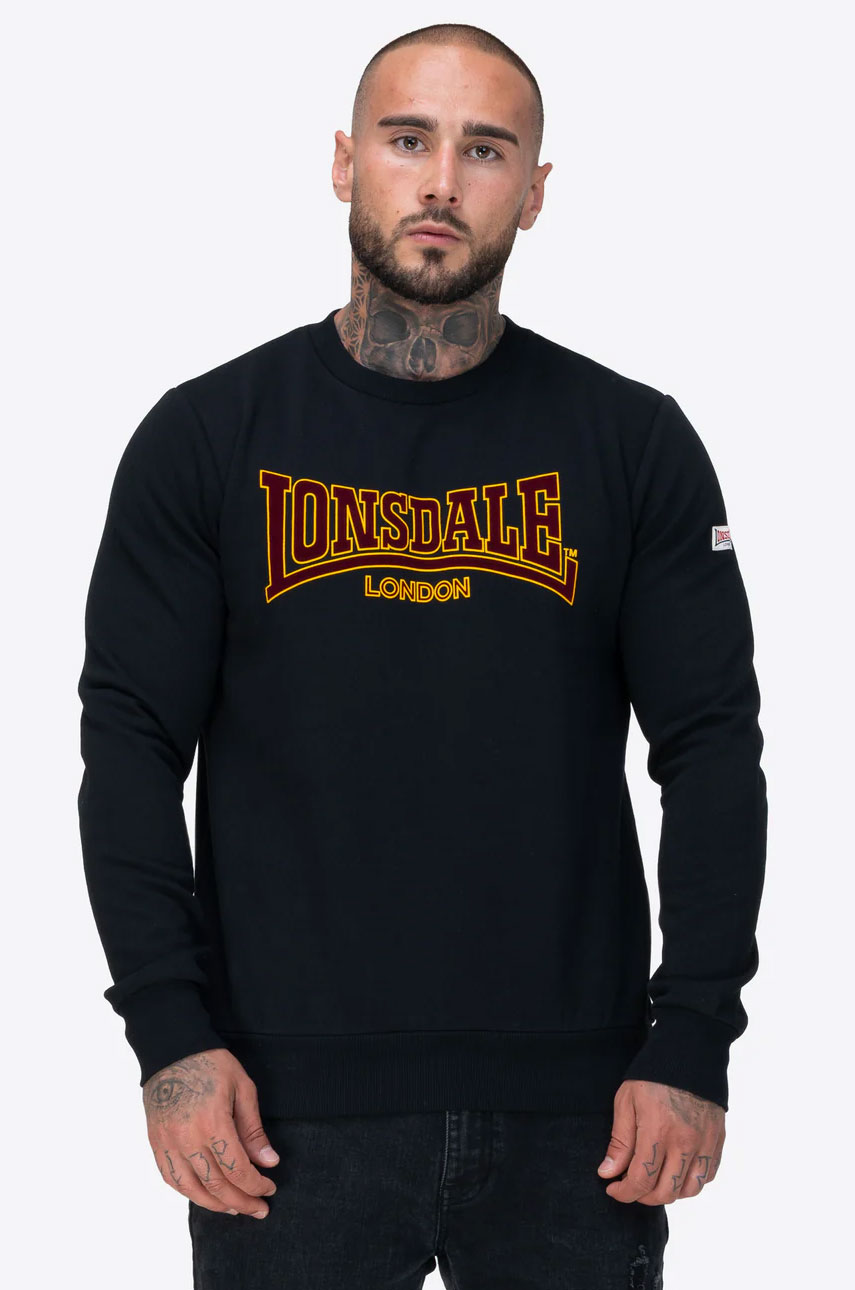 Bluza LONSDALE LONDON CREWNECK CLASSIC LL001 Czarna