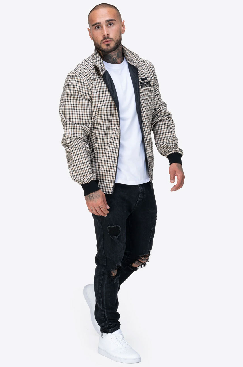 Harringtonka HARRINGTON CLASSIC CHECK Beżowa