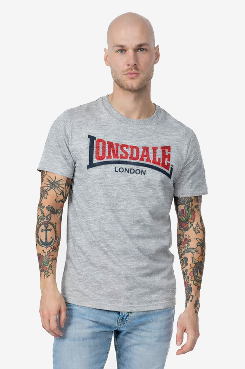 Koszulka T-shirt LONSDALE LONDON TWO TONE Szary
